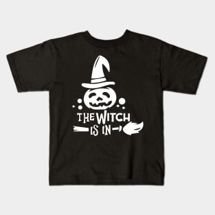 The Witch Is In-Dark Kids T-Shirt